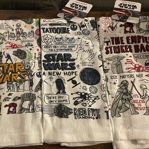 NEW 3 Pk Star Wars Kitchen Towels